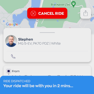 Tesla Taxi Blackpool